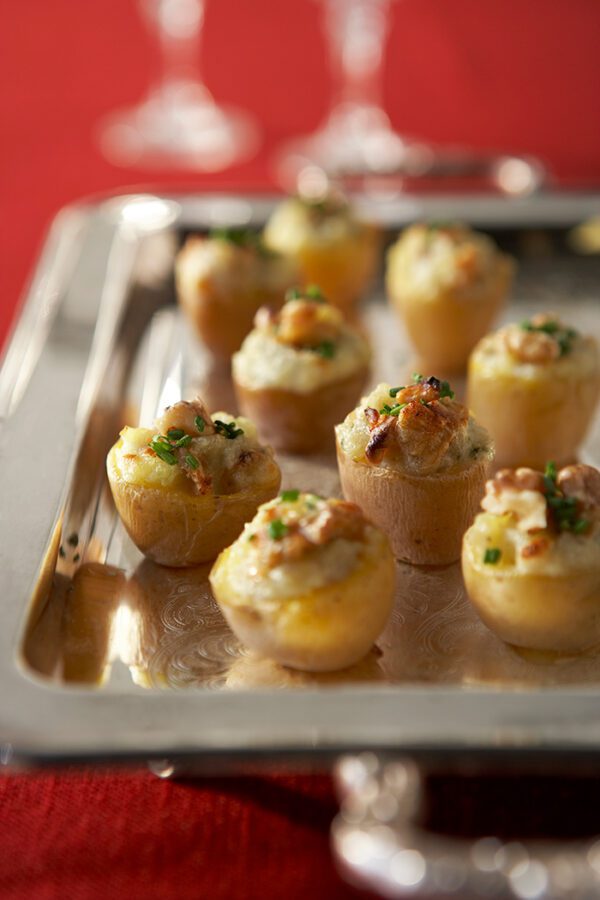 Mini patatas rellenas de nueces