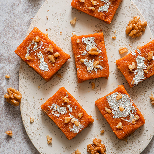 Receta de Barfi de zanahoria y nueces